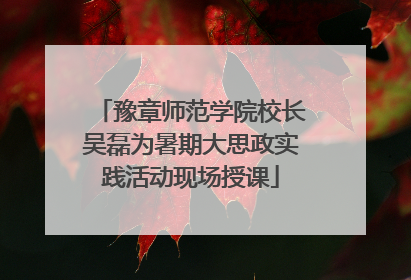 豫章师范学院校长吴磊为暑期大思政实践活动现场授课