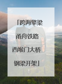 跨海擎梁 甬舟铁路西堠门大桥钢梁开架