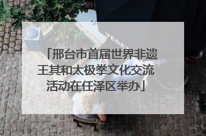邢台市首届世界非遗王其和太极拳文化交流活动在任泽区举办