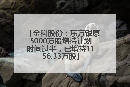 金科股份：东方银原5000万股增持计划时间过半，已增持1156.33万股