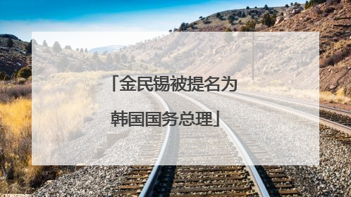 金民锡被提名为韩国国务总理