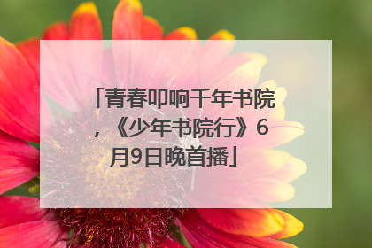 青春叩响千年书院，《少年书院行》6月9日晚首播