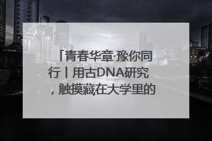 青春华章·豫你同行丨用古DNA研究，触摸藏在大学里的“上下五千年”