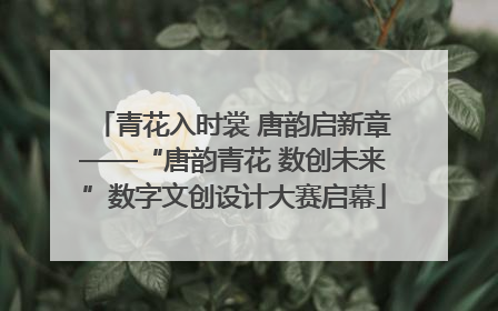 青花入时裳 唐韵启新章——“唐韵青花 数创未来”数字文创设计大赛启幕