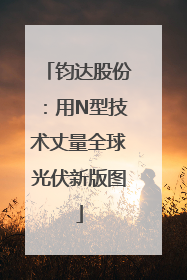 钧达股份：用N型技术丈量全球光伏新版图