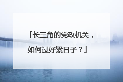 长三角的党政机关，如何过好紧日子？