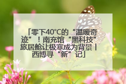 零下40℃的“温暖奇迹”！南充馆“黑科技”旅居舱让极寒成为背景丨西博寻“新”记