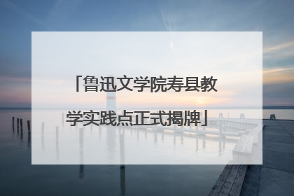 鲁迅文学院寿县教学实践点正式揭牌
