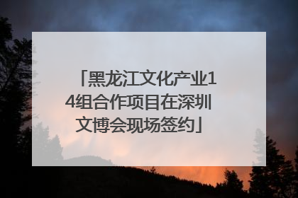 黑龙江文化产业14组合作项目在深圳文博会现场签约