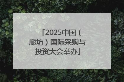 2025中国（廊坊）国际采购与投资大会举办