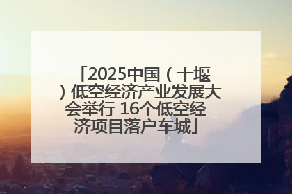 2025中国（十堰）低空经济产业发展大会举行 16个低空经济项目落户车城