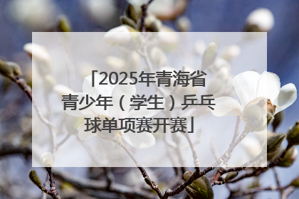 2025年青海省青少年（学生）乒乓球单项赛开赛