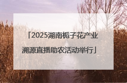 2025湖南栀子花产业溯源直播助农活动举行