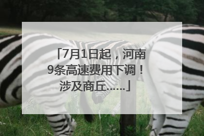 7月1日起，河南9条高速费用下调！涉及商丘……