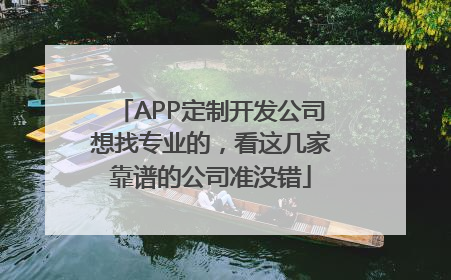 APP定制开发公司想找专业的，看这几家靠谱的公司准没错